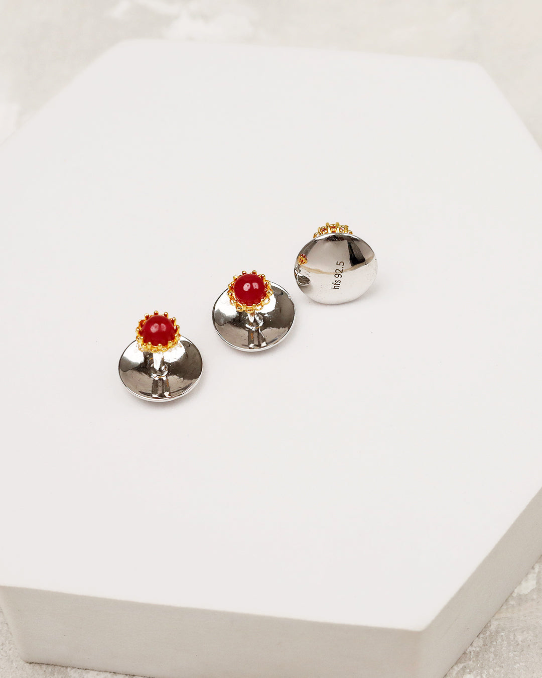 Ruby Crown-Setting Kurta Buttons