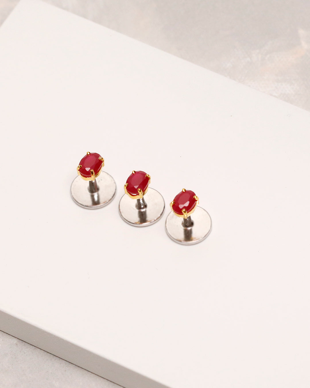 Mini Ruby Prong Kurta Buttons