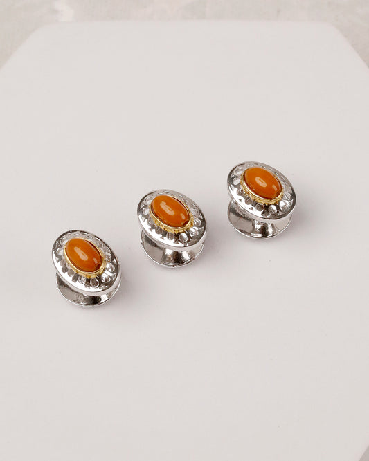 Amber Oval Filigree Kurta Buttons