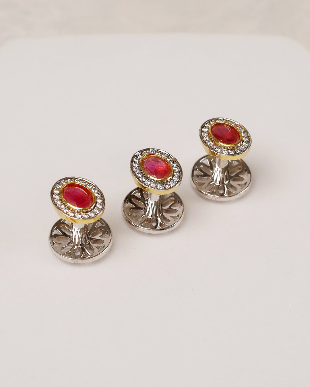 Ruby Oval Diamond Vintage Kurta Buttons