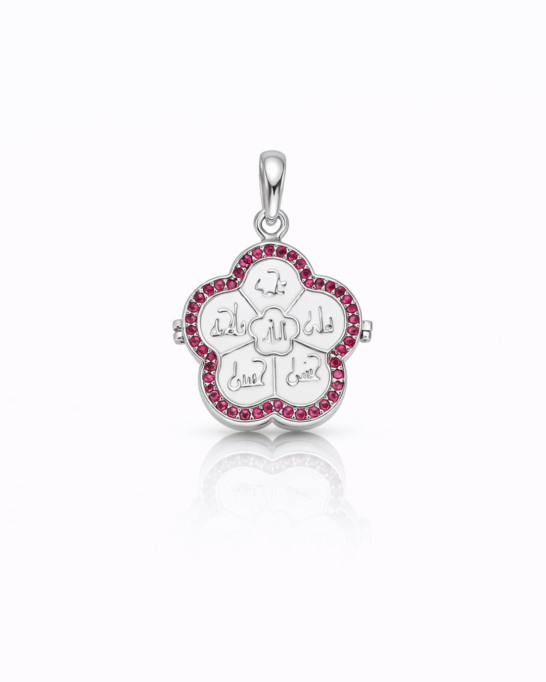 Flower Panjatan-e-Pak Ruby Taweez - 925 Silver