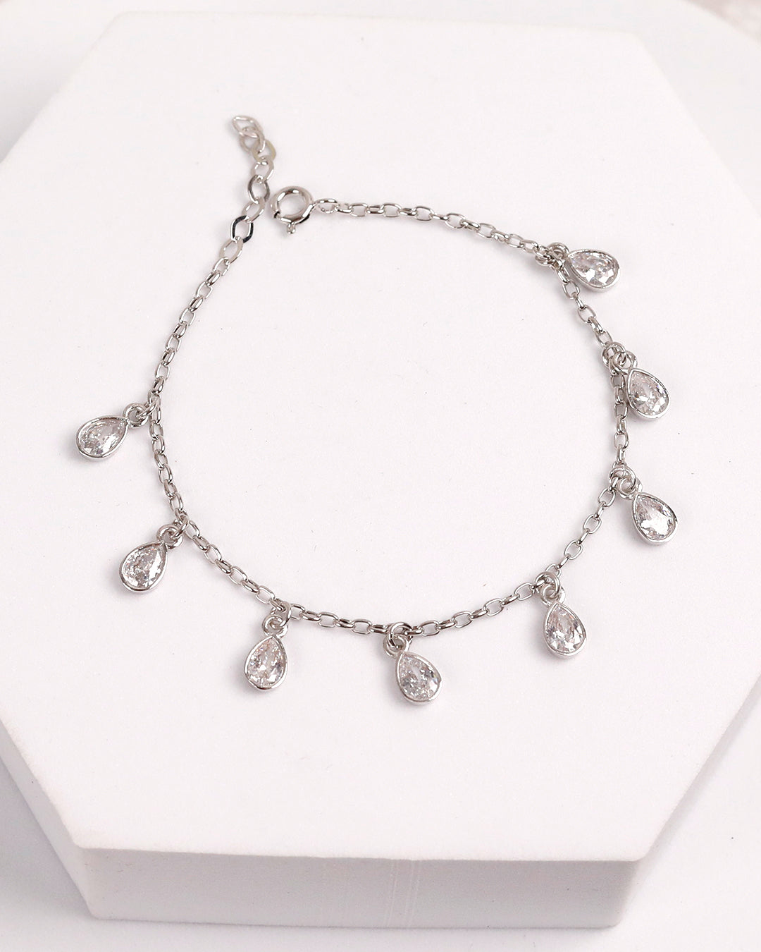 Pave Drop Bracelet (925 Silver)