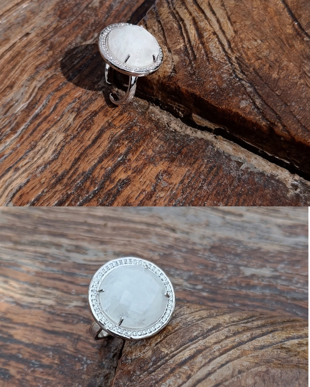 Gilter Glam MoonStone Ring (925 Silver)