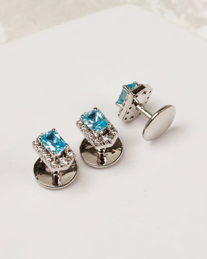 Blue Aqua Halo Kurta Buttons