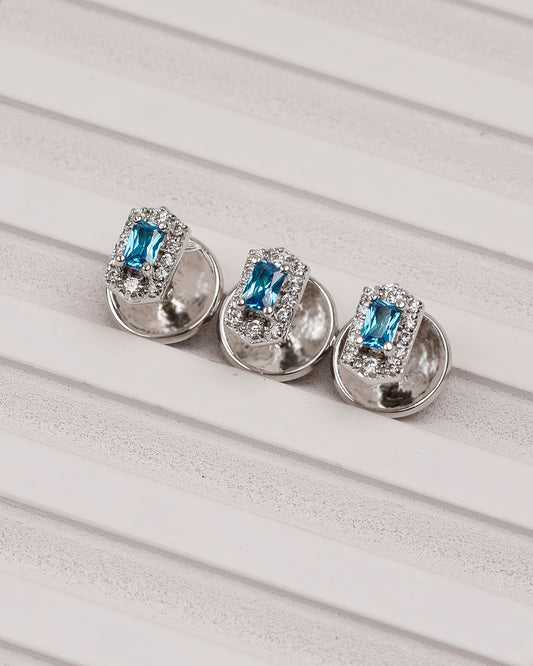 Blue Aqua Halo Kurta Buttons