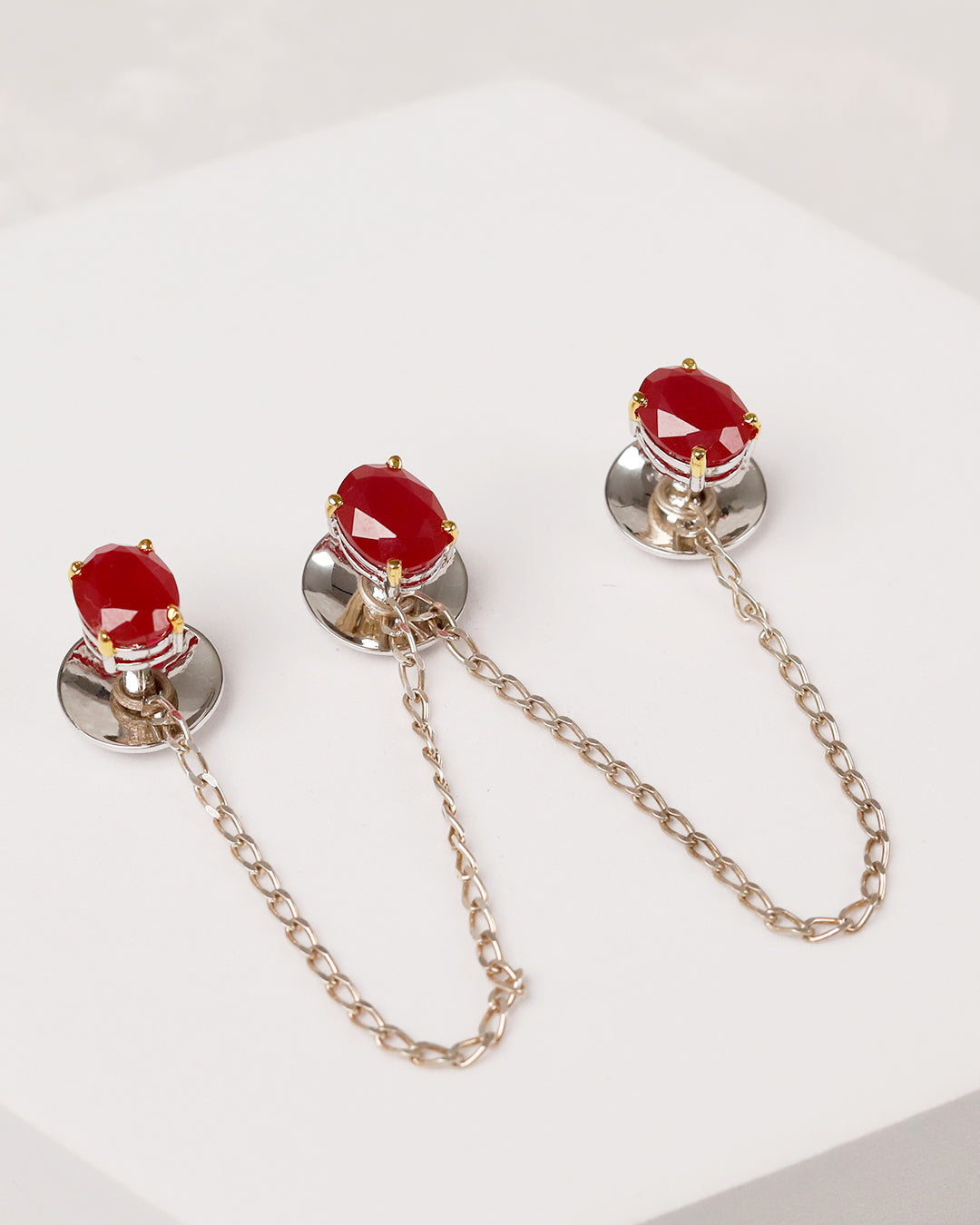 Classic Ruby Prong Kurta Buttons