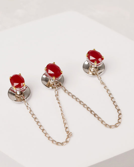 Classic Ruby Prong Kurta Buttons