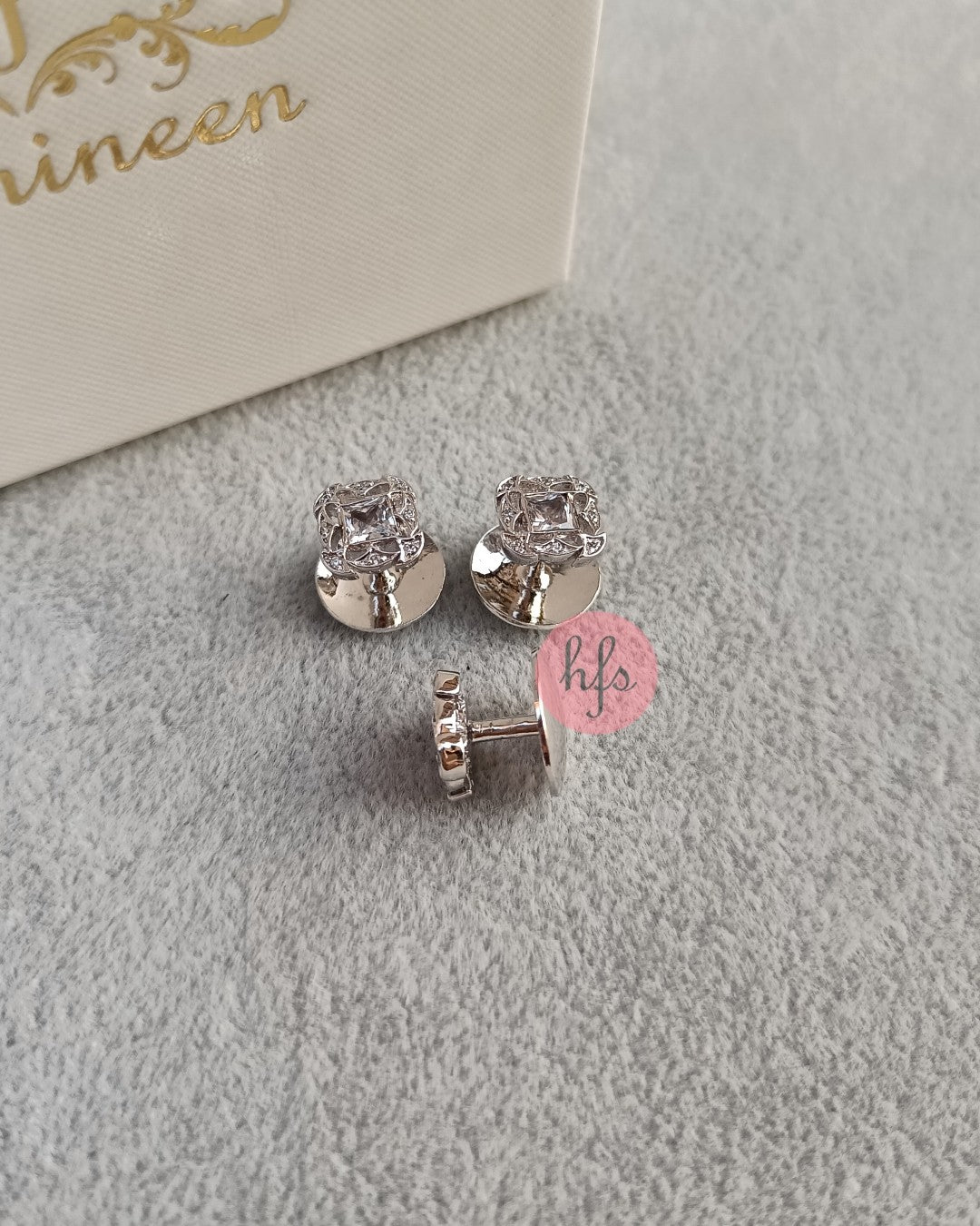 Crystal Quatrefoil Kurta Buttons 4pc set