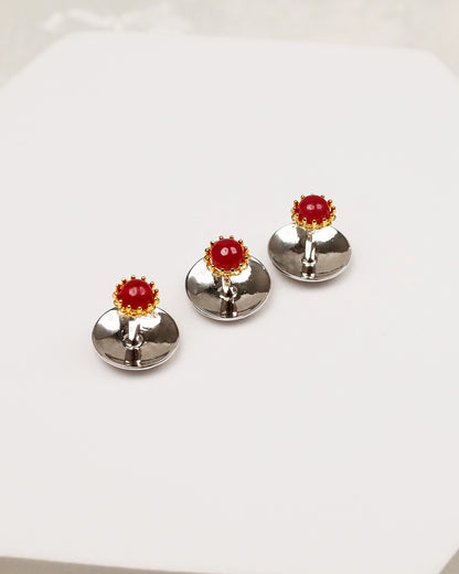 Ruby Crown-Setting Kurta Buttons