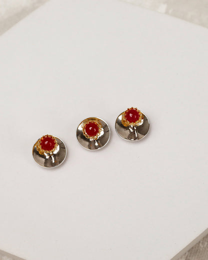 Ruby Crown-Setting Kurta Buttons