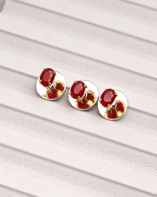 Mini Ruby Prong Kurta Buttons