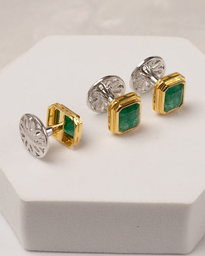 Emerald Square Two-Tone Kurta Buttons