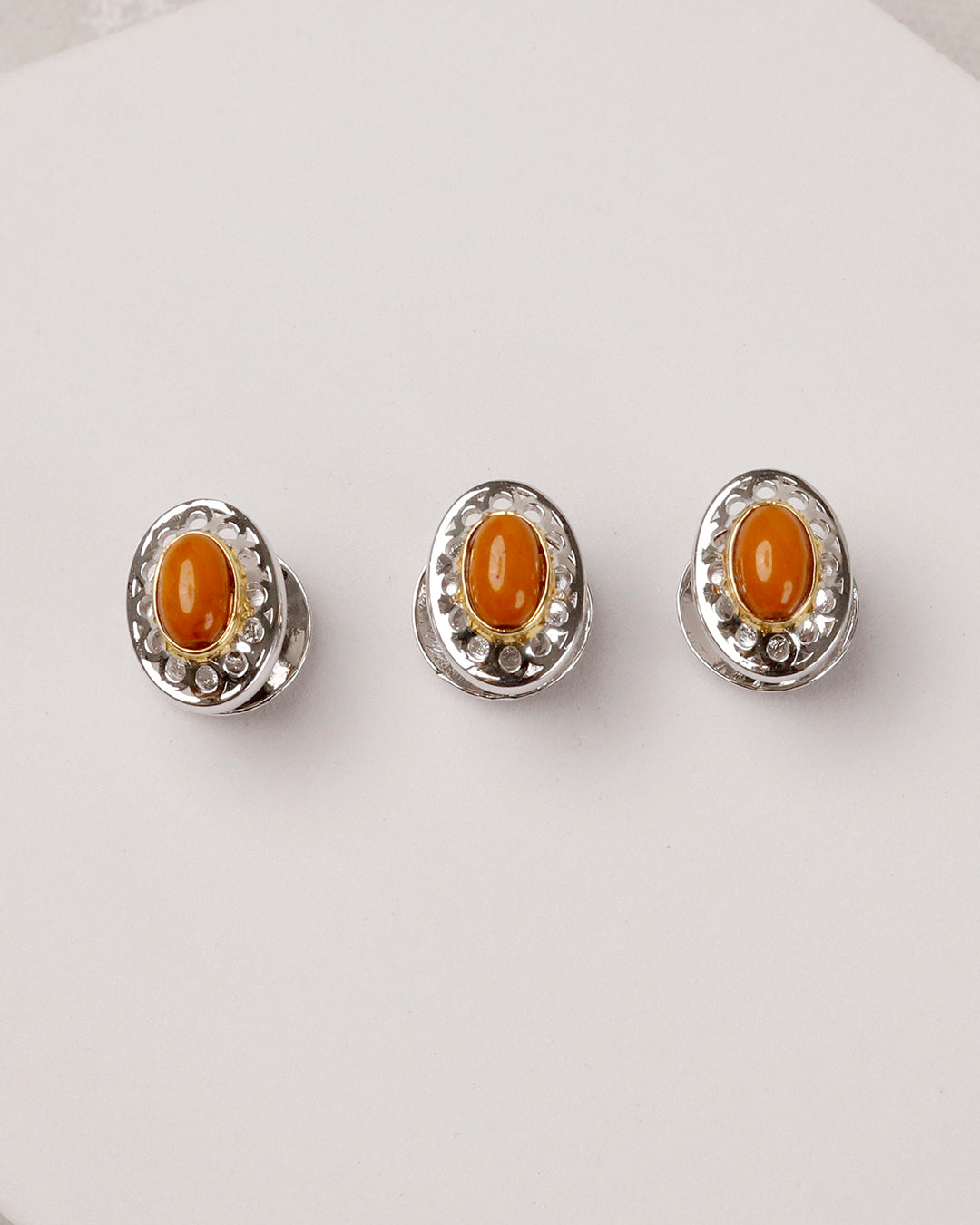 Amber Oval Filigree Kurta Buttons
