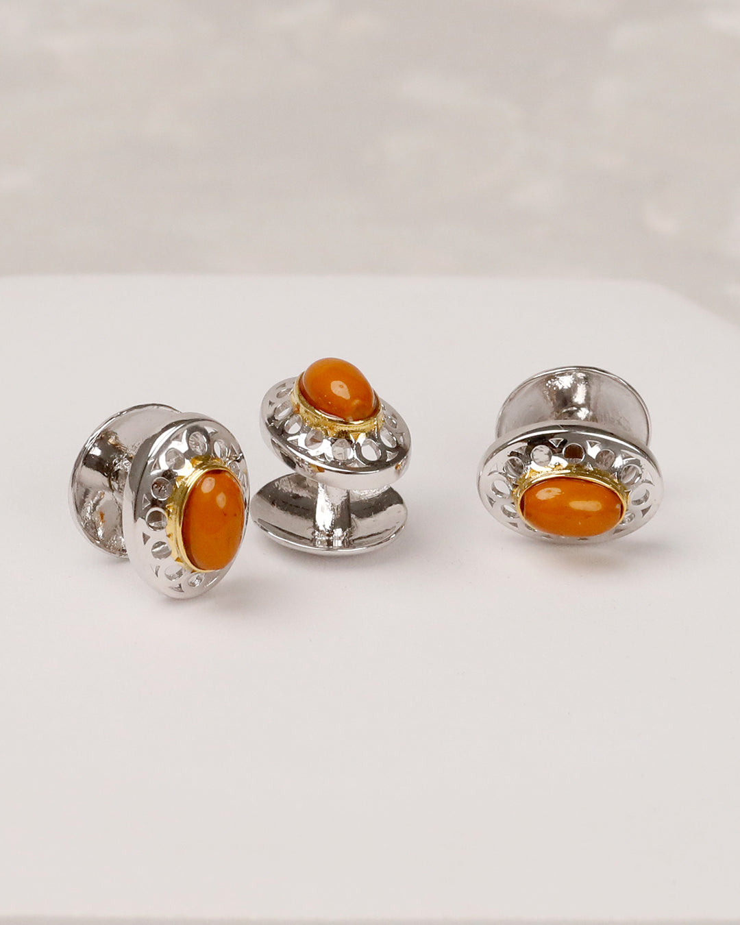 Amber Oval Filigree Kurta Buttons