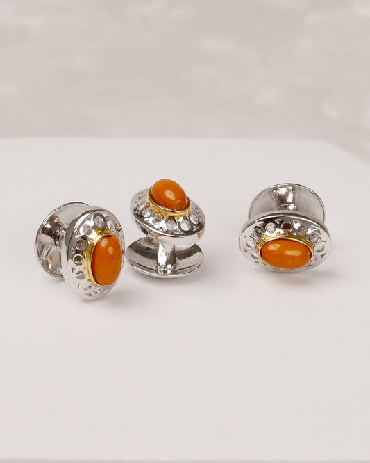 Amber Oval Filigree Kurta Buttons