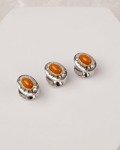 Amber Oval Filigree Kurta Buttons
