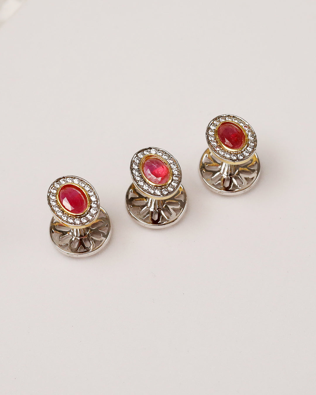 Ruby Oval Diamond Vintage Kurta Buttons