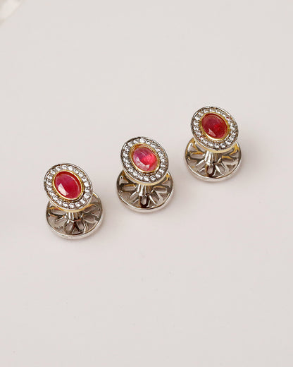 Ruby Oval Diamond Vintage Kurta Buttons