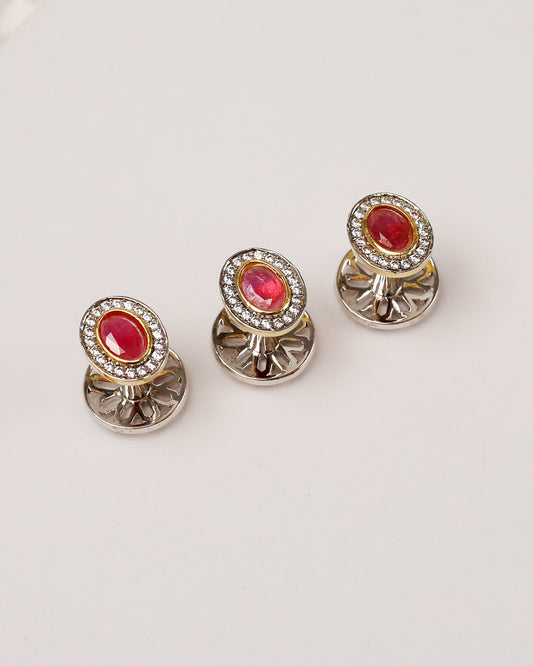 Ruby Oval Diamond Vintage Kurta Buttons