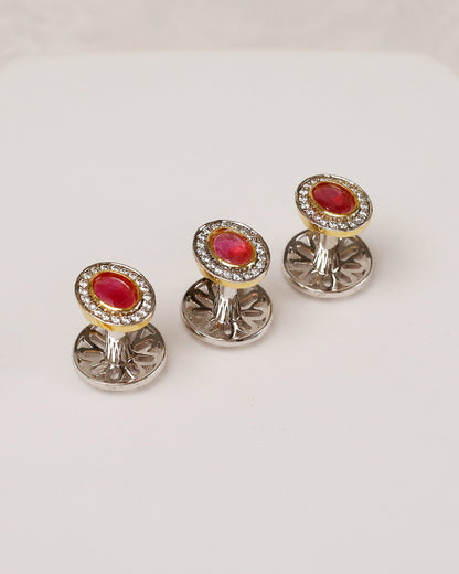 Ruby Oval Diamond Vintage Kurta Buttons