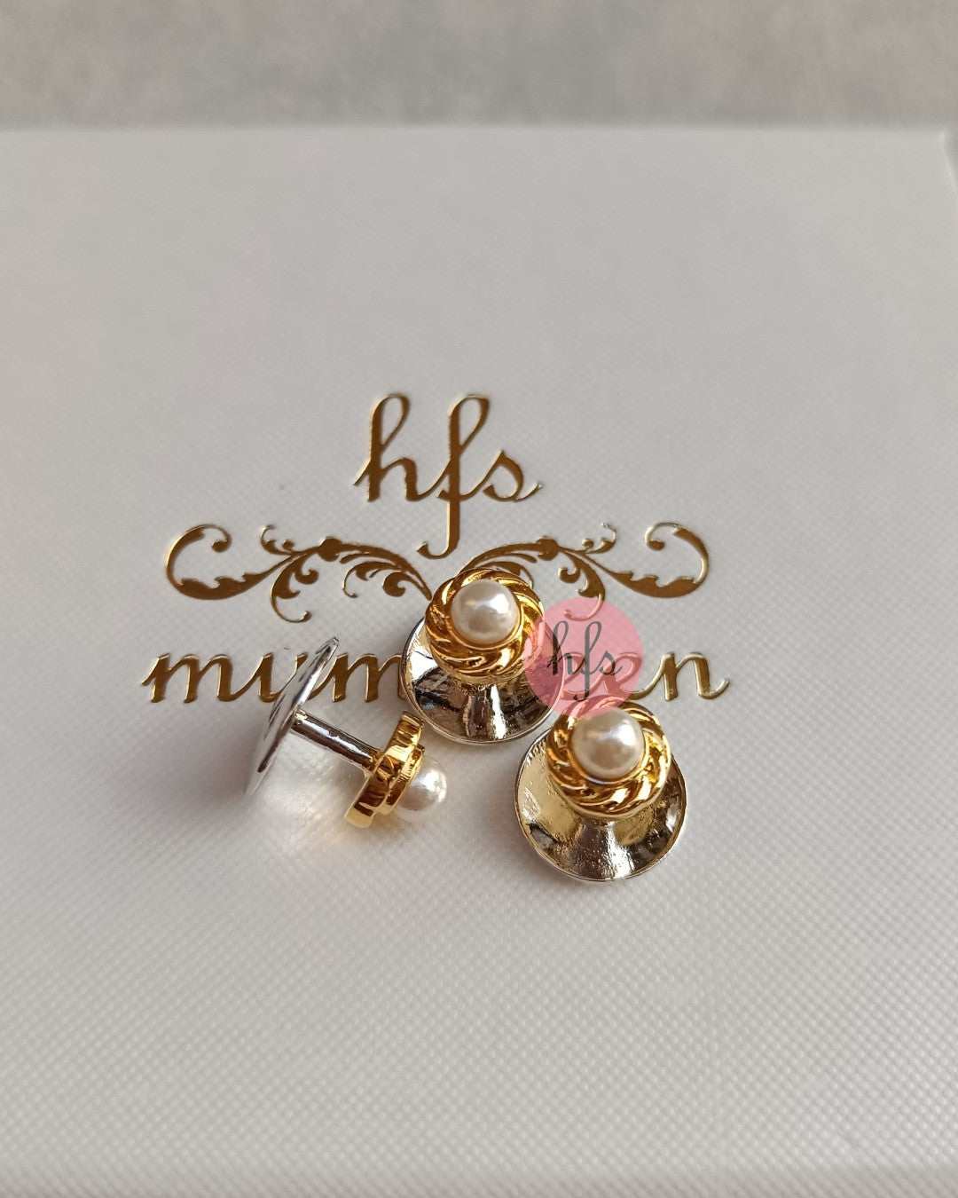 Pearl Swirl Gold Kurta Buttons