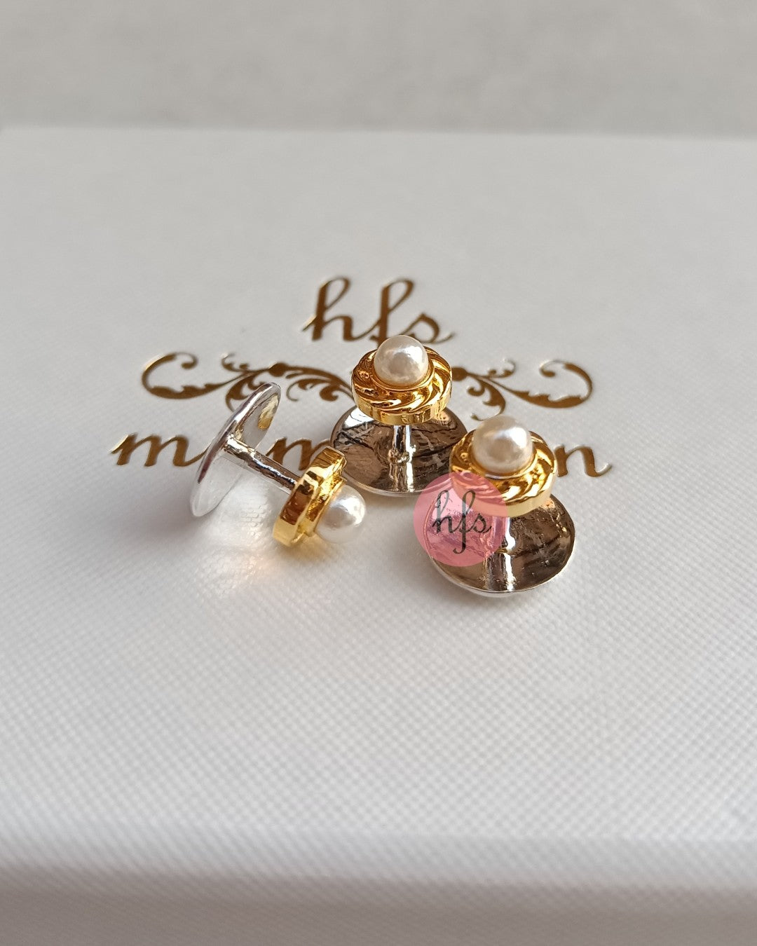 Pearl Swirl Gold Kurta Buttons