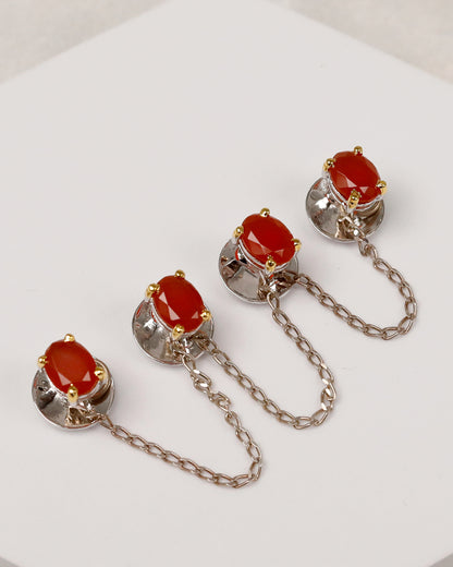 Classic Ruby Prong Kurta Buttons 4pc set