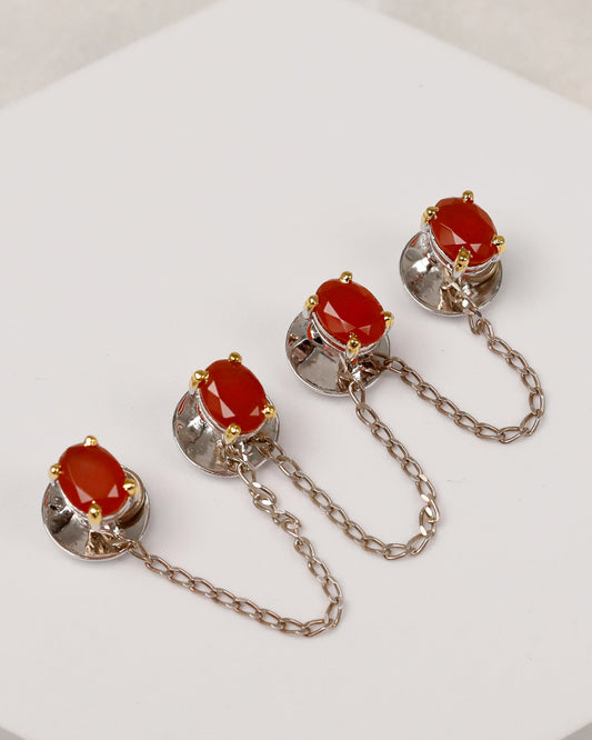 Classic Ruby Prong Kurta Buttons 4pc set