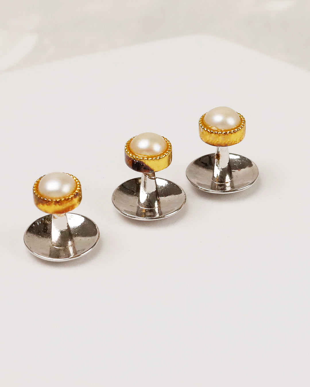 Pearl Beaded Gold Kurta Buttons