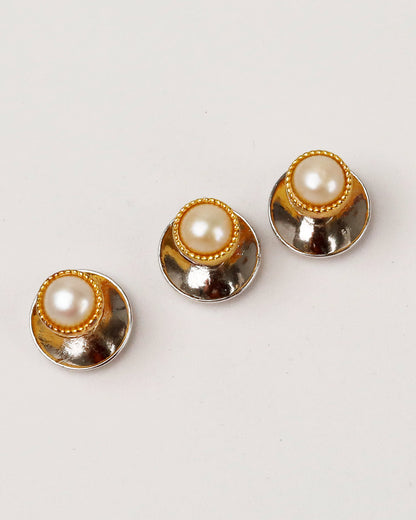 Pearl Beaded Gold Kurta Buttons