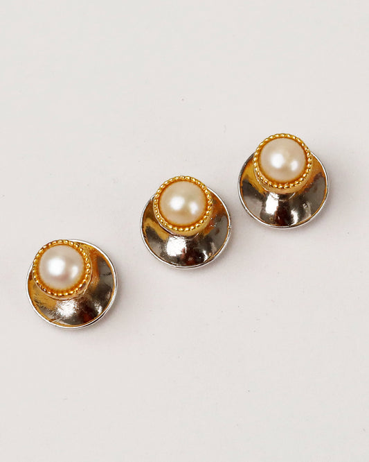 Pearl Beaded Gold Kurta Buttons