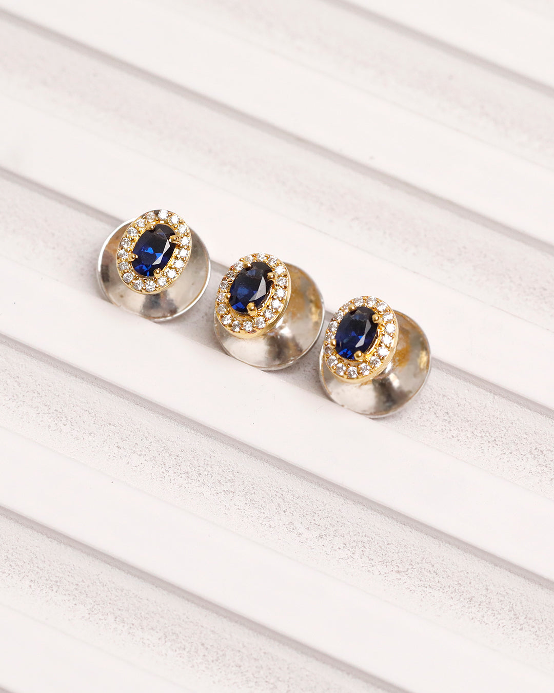 Blue Round Knot Kurta Buttons