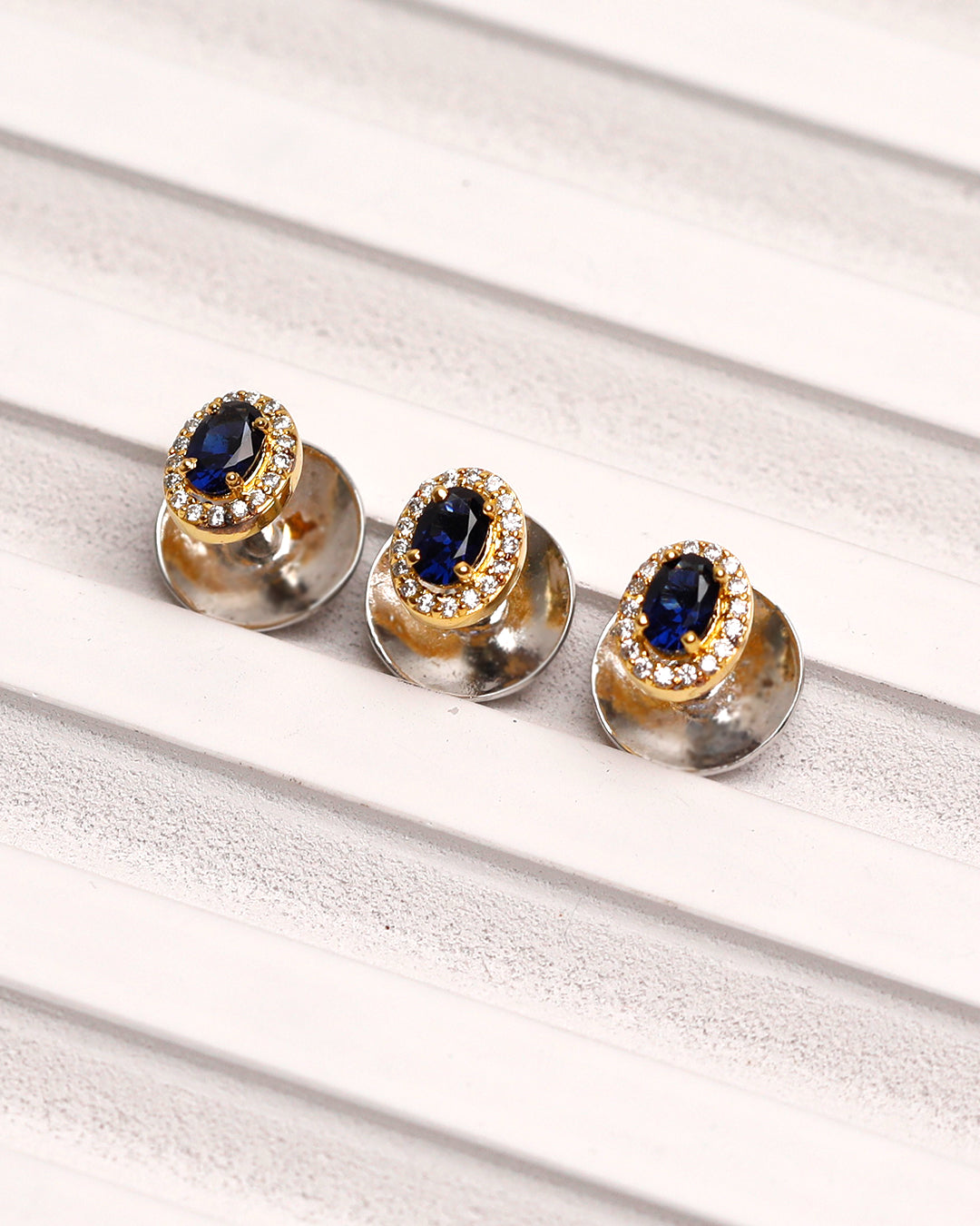 Blue Round Knot Kurta Buttons
