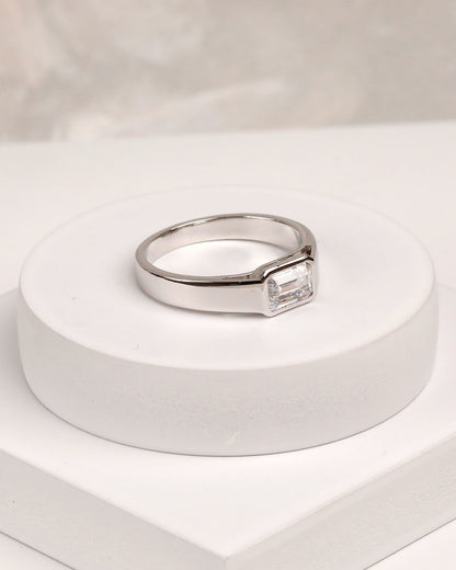 Classic Bezel-Set Baguette Ring