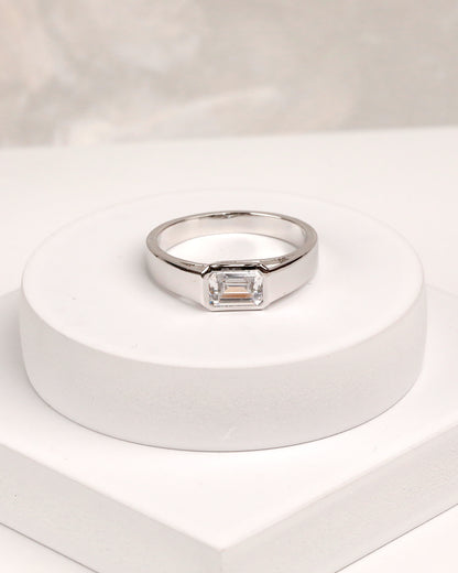 Classic Bezel-Set Baguette Ring