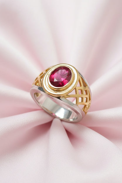 Celtic Lattice Ruby Ring