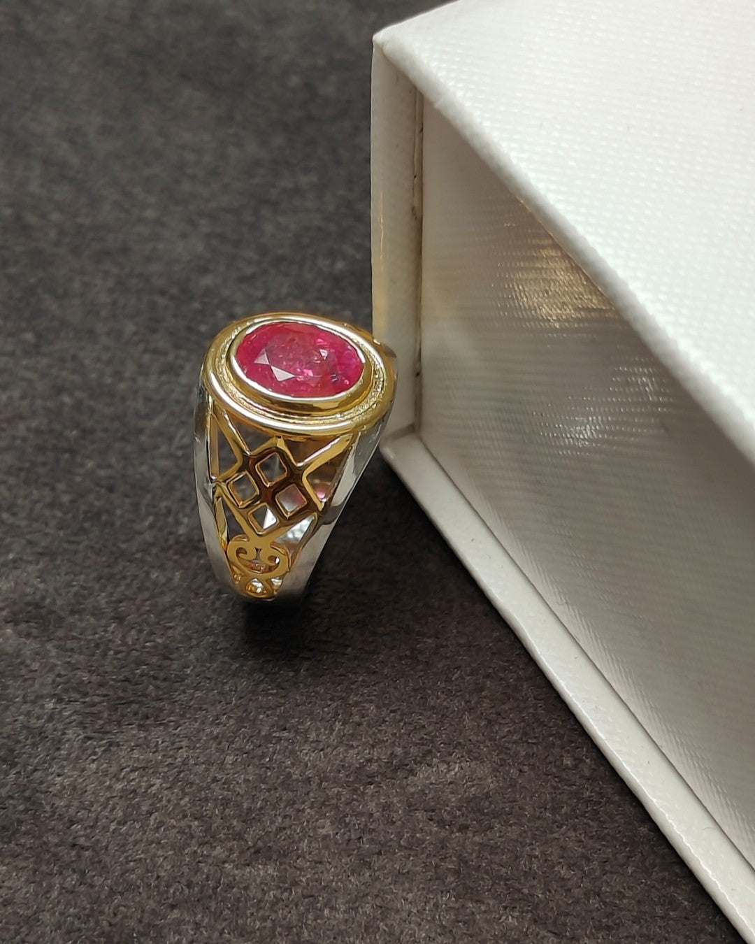 Celtic Lattice Ruby Ring