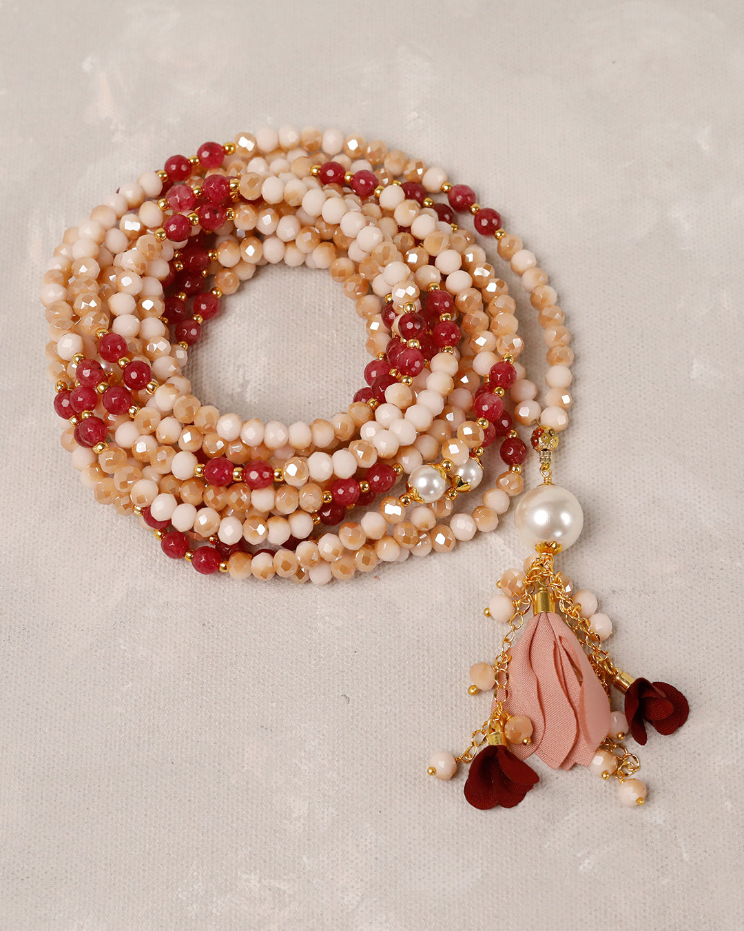 Crystal Ruby Aqeeq 500 count tasbih