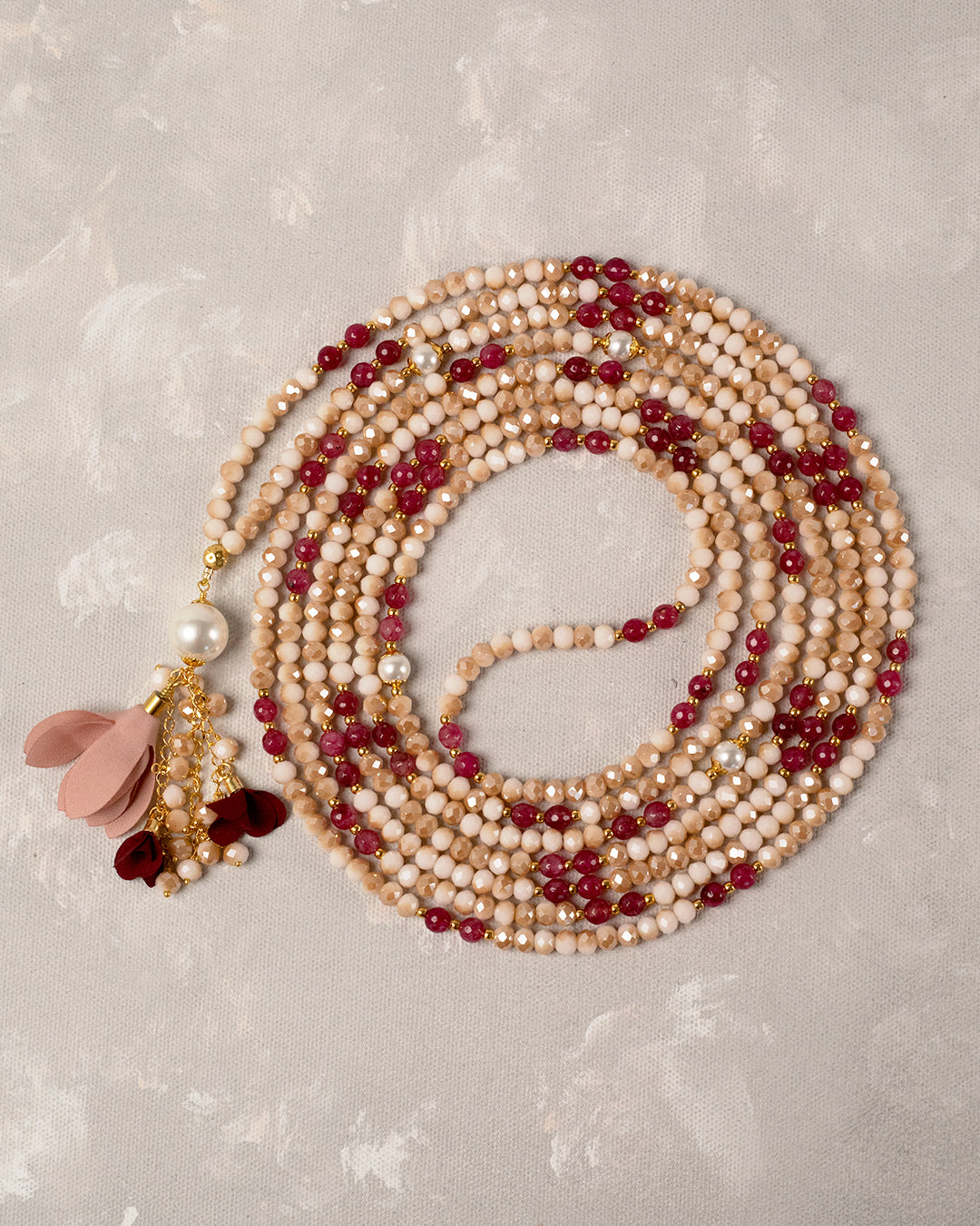 Crystal Ruby Aqeeq 500 count tasbih