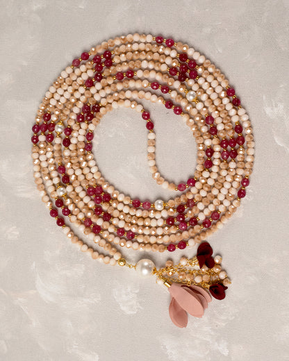 Crystal Ruby Aqeeq 500 count tasbih