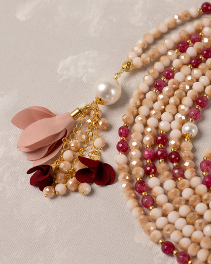 Crystal Ruby Aqeeq 500 count tasbih