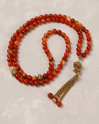 Sulemani Aqeeq Antique 100 count tasbih