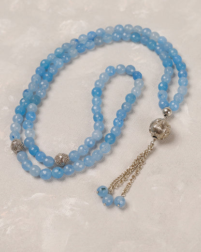 Aqua Blue Agate 100 count tasbih