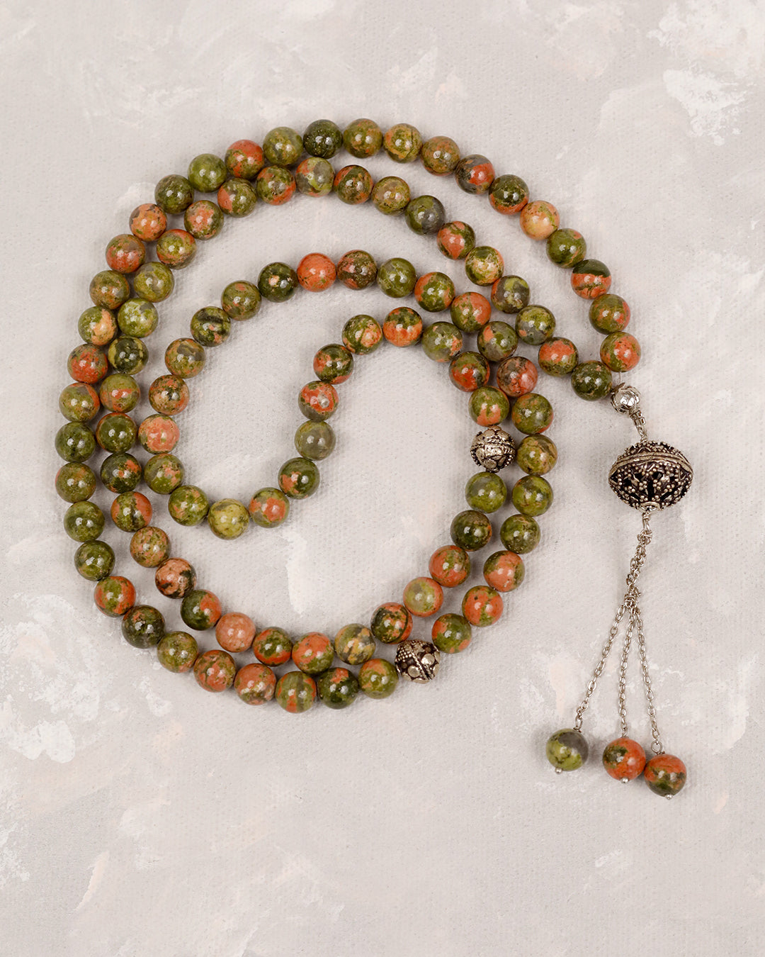Natural Unakite 100 count tasbih
