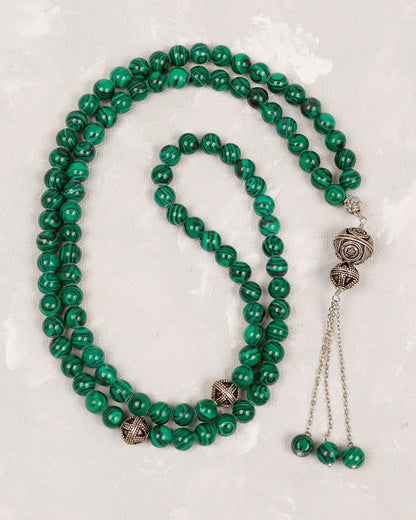 Malachite 100 count tasbih