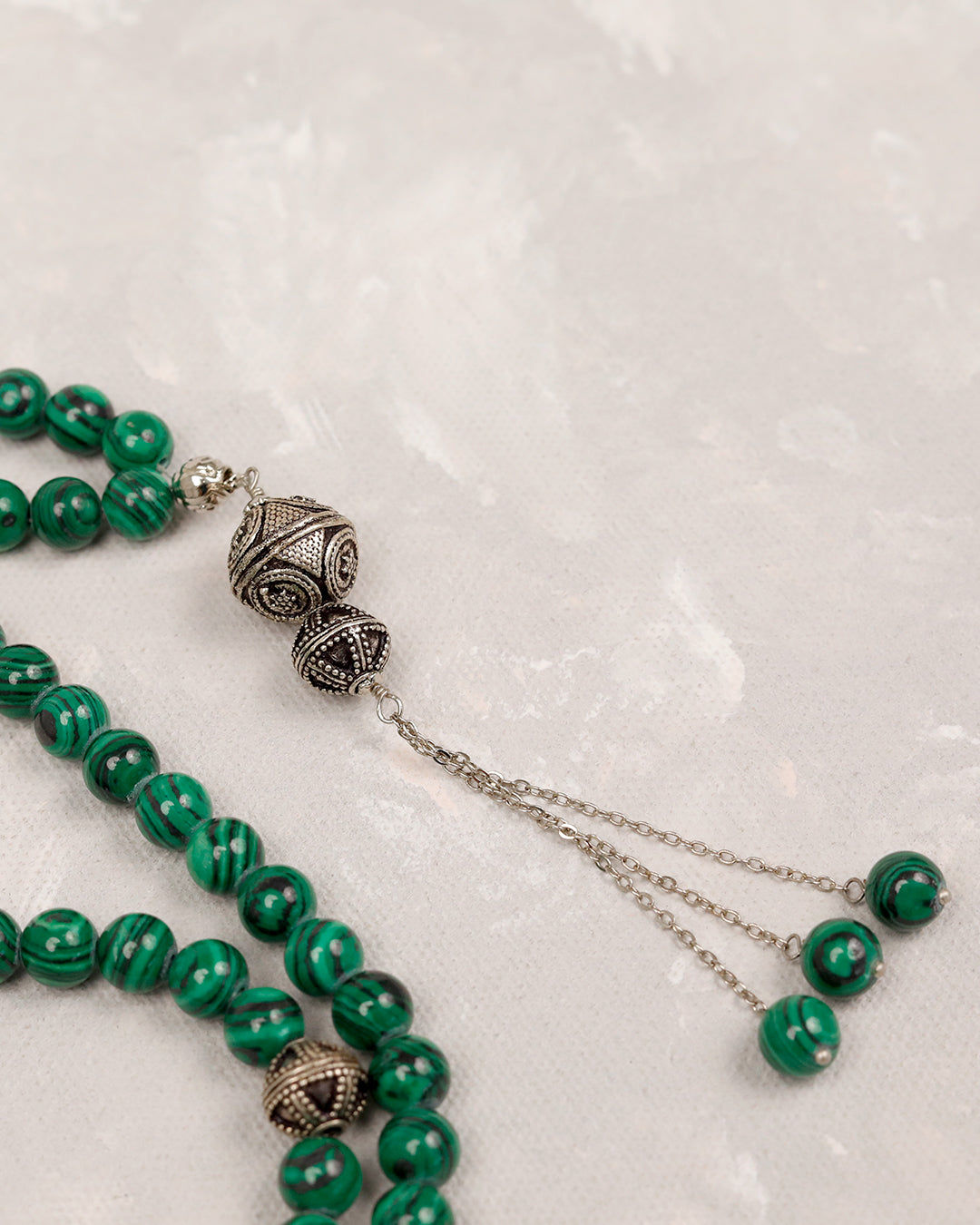Malachite 100 count tasbih