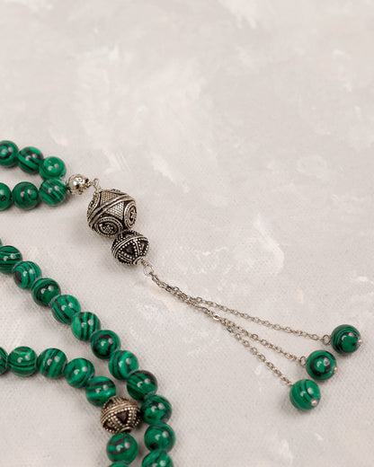 Malachite 100 count tasbih