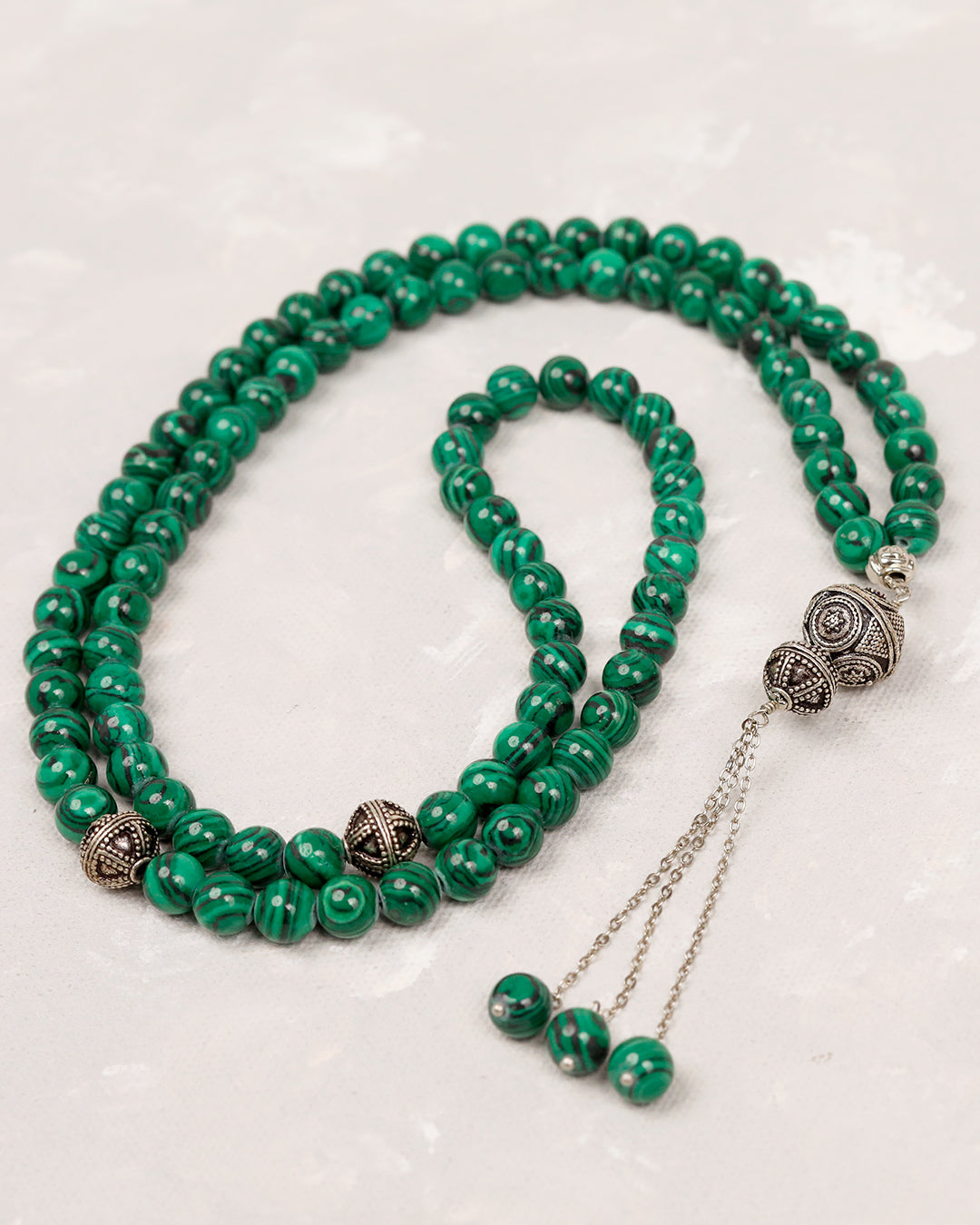 Malachite 100 count tasbih