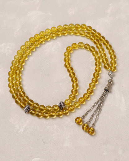 Yellow Citrine 100 count tasbih