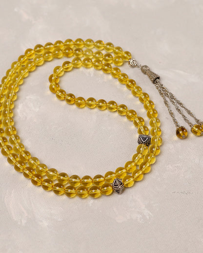 Yellow Citrine 100 count tasbih
